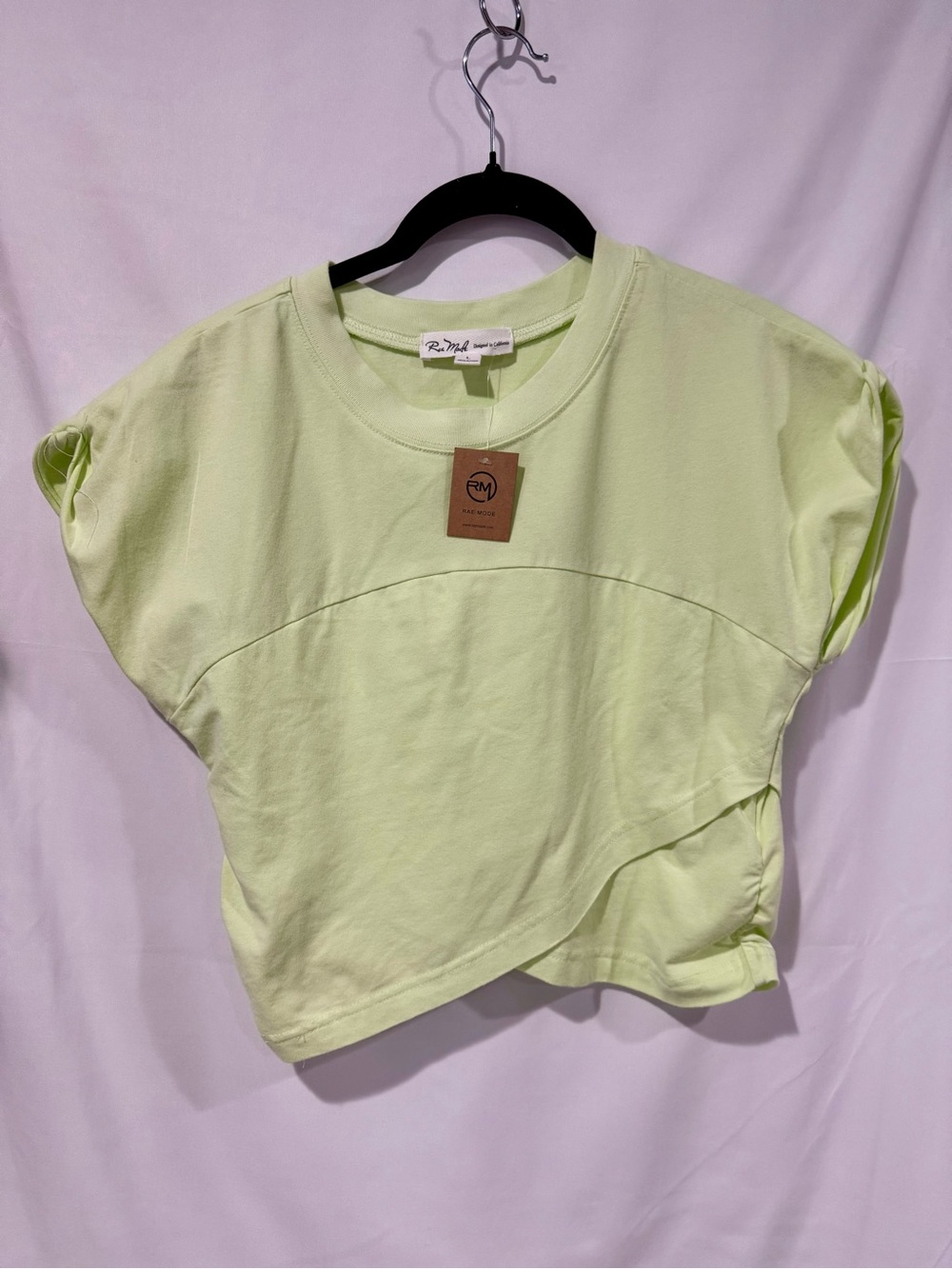 Lime Green Cropped Tee - Boxy Short Sleeve Top